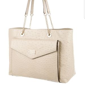 New Kate Spade A La Vita Ostrich Halsey Tote